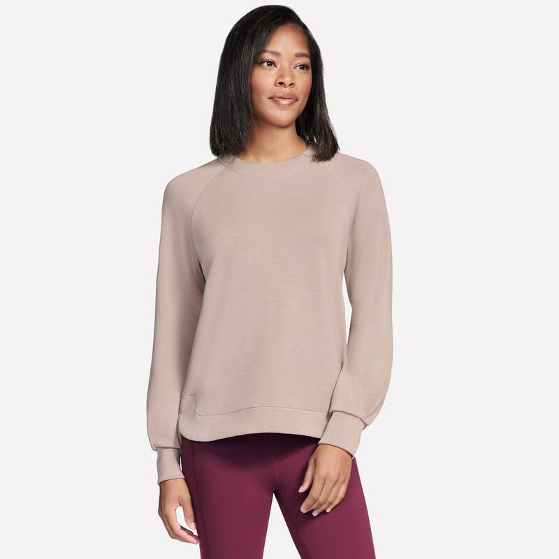 スケッチャーズ レディース トップス Tシャツ クルーネック Women'skecherskechluxelevate Crewneck Pullover Desert