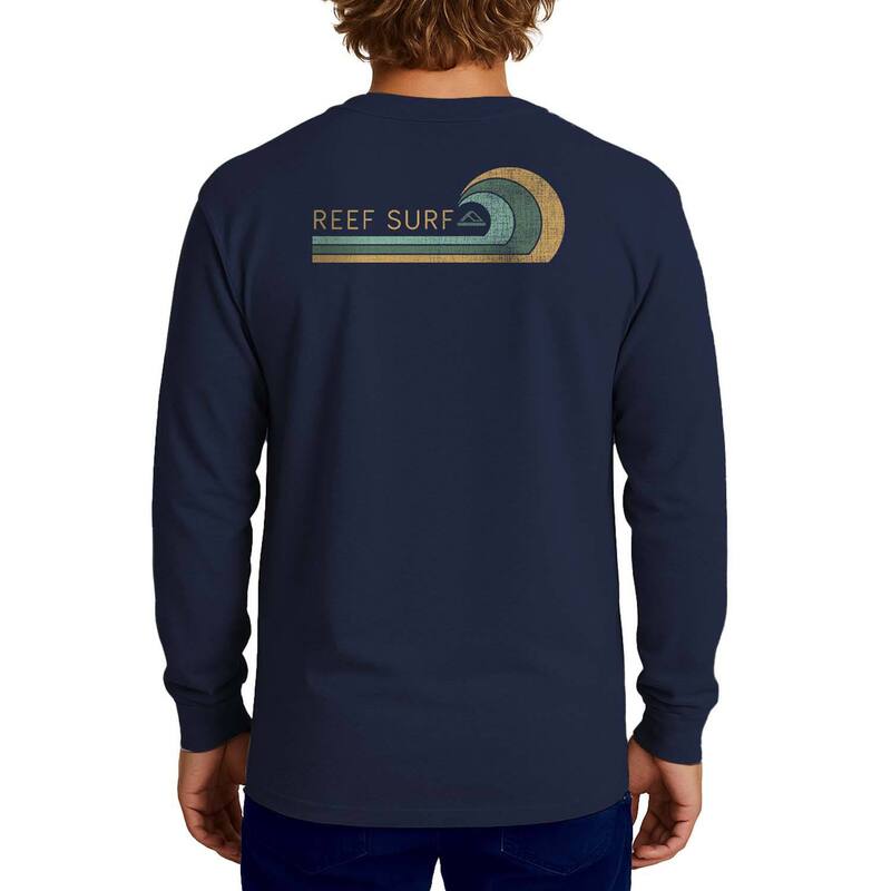 リーフ メンズ トップス Tシャツ グラフィック Men's REEF Simple Shop Long Sleeve Graphic Tee Navy ネイビー｜ReVida 店