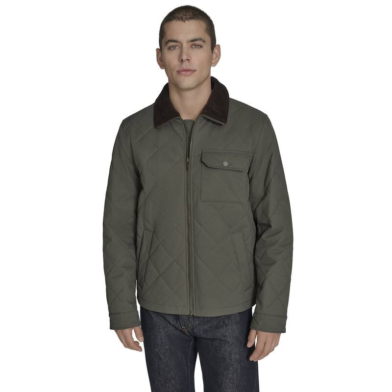 ドッカーズ メンズ アウター ジャケット・ブルゾン コーデュロイ キルティング Men's Dockers Quilted Utility Jacket with Corduroy Collar Chimera