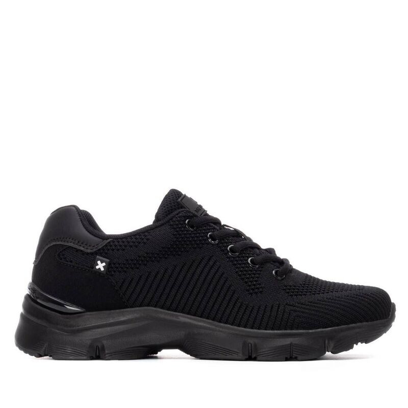 キシ五分五分 レディース シューズ スニーカー スピード競技 Women\u0027s Lace-Up Casual Sneakers By XTI 144361 Black 黒いこと スニーカー-靴-レディース靴