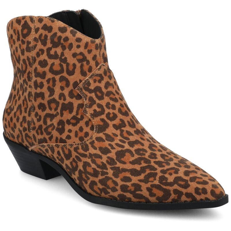 ジャーニー レディース シューズ ブーツ・レインブーツ アンクル Journee Taliah Women's Ankle Booties Leopard Camel キャメル