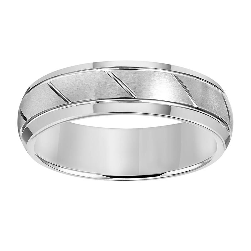 アンブランデッド メンズ 付属品 輪っか Unbranded Men\u0027s Gray Tungsten 6粍 Diagonal Carving Comfort Fit Band Tungsten-carbide 薄墨色
