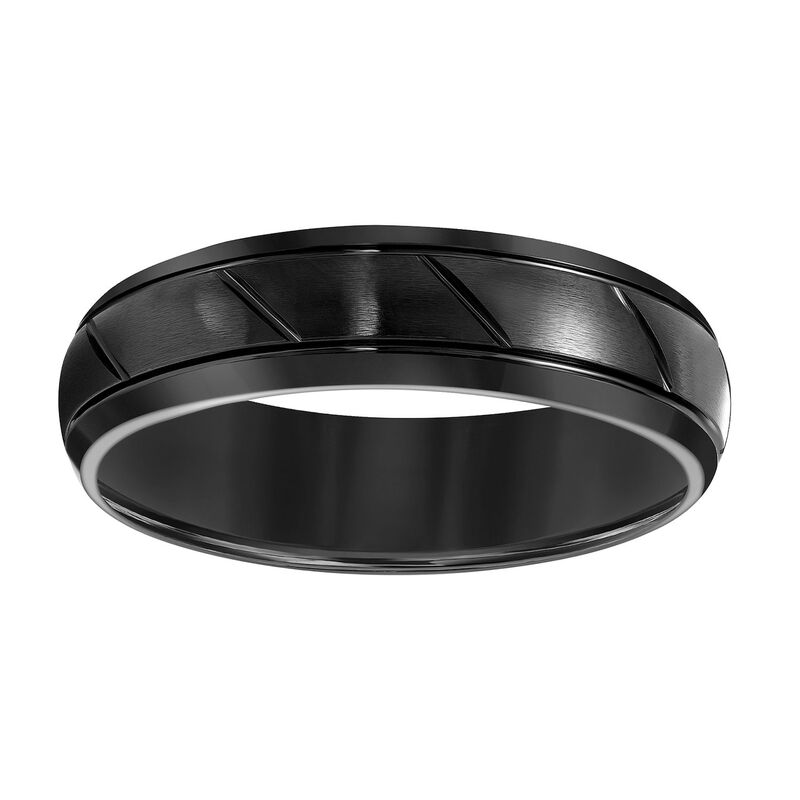 アンブランデッド メンズ 付属品 輪っか Unbranded Men\u0027s Black Tungsten 6粍 Diagonal Carving Comfort Fit Band Tungsten-carbide 黒いこと