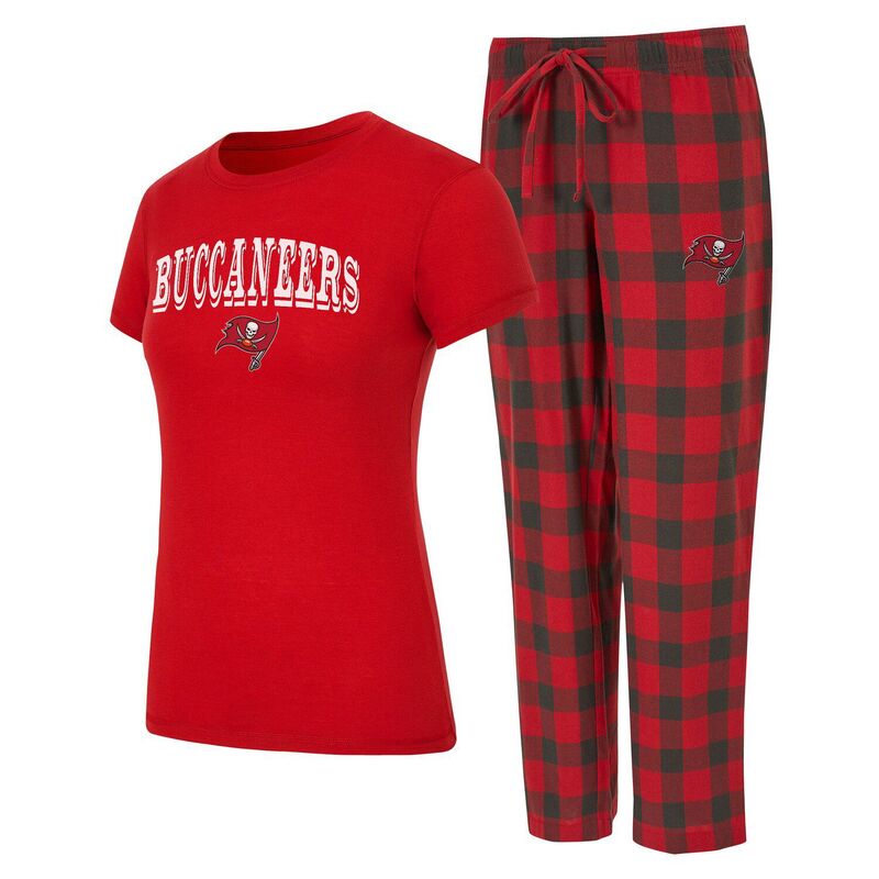 アンブランデッド レディース アンダーウェア ナイトウェア パンツ Tシャツ Unbranded Women's Conceptsportampa Bay Buccaneers Avondale T-Shirt & Pants Flannel PJ Set Buc Red レッド