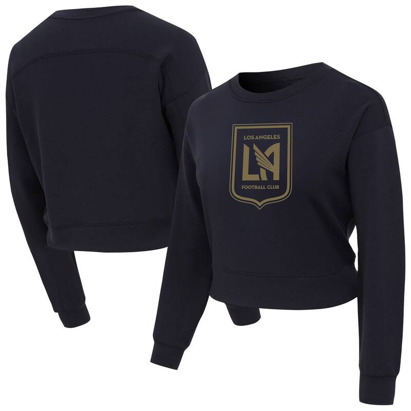 アンブランデッド レディース トップス Tシャツ ニット Unbranded Women\'s Conceptsport Black LAFC Darby Knit Long Sleeve Crop Top Lfc Black ブラック