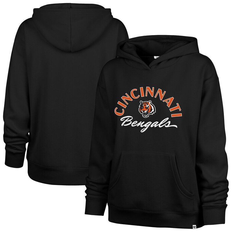フォーティセブンブランド レディース トップス Tシャツ パーカー 47 Brand Women's '47 Black Cincinnati Bengals Whirlwind Naomi Pullover Hoodie Bng Black ブラック