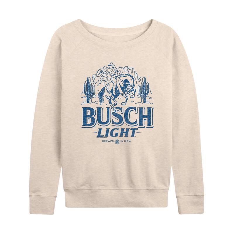 アニメキャラクター レディース トップス Tシャツ グラフィック Licensed Character Women's Busch Light Western Graphic Long Sleeve Graphic Tee Birch