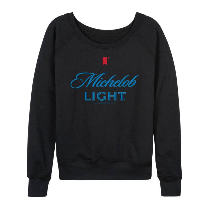 アニメ人となり レディース トップス ティーシャツ ロゴタイプ グラフィック Licensed Character Women\u0027s Michelob Light Logo Long Sleeve Graphic Tee Black 黒いこと レディースファッション-Tシャツ・カットソー