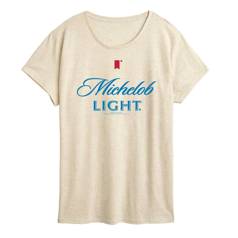 アニメキャラクター レディース トップス Tシャツ ロゴ グラフィック Licensed Character Women's Michelob Light Logo Graphic Tee Birch