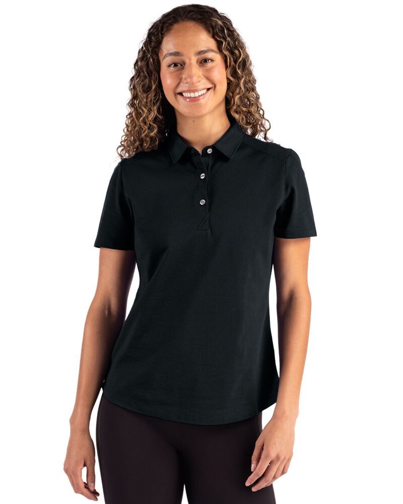 カッターアンドバック レディース トップス Tシャツ ポロシャツ Cutter & Buck Advantage Refresh Epiconfidence Recycled Womens Tri-Blend Pique Polo Black ブラック