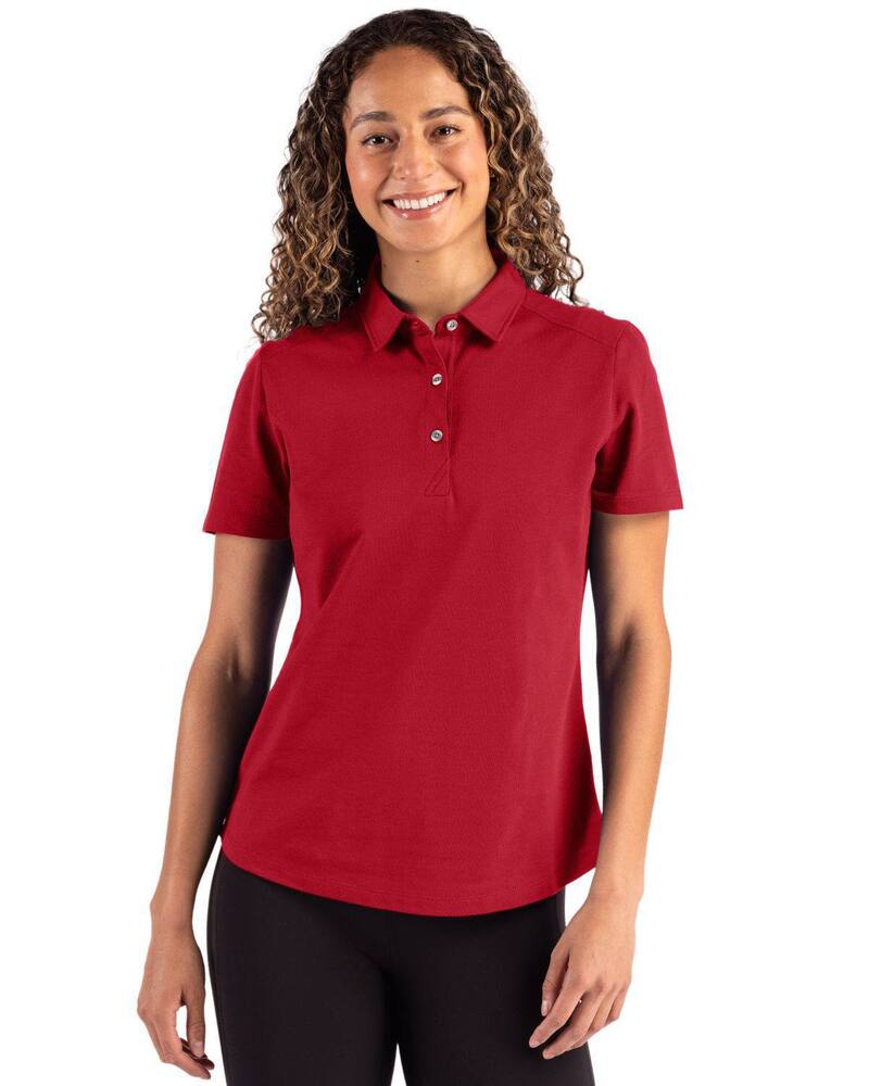 カッターアンドバック レディース トップス Tシャツ ポロシャツ Cutter & Buck Advantage Refresh Epiconfidence Recycled Womens Tri-Blend Pique Polo Cardinal Red レッド