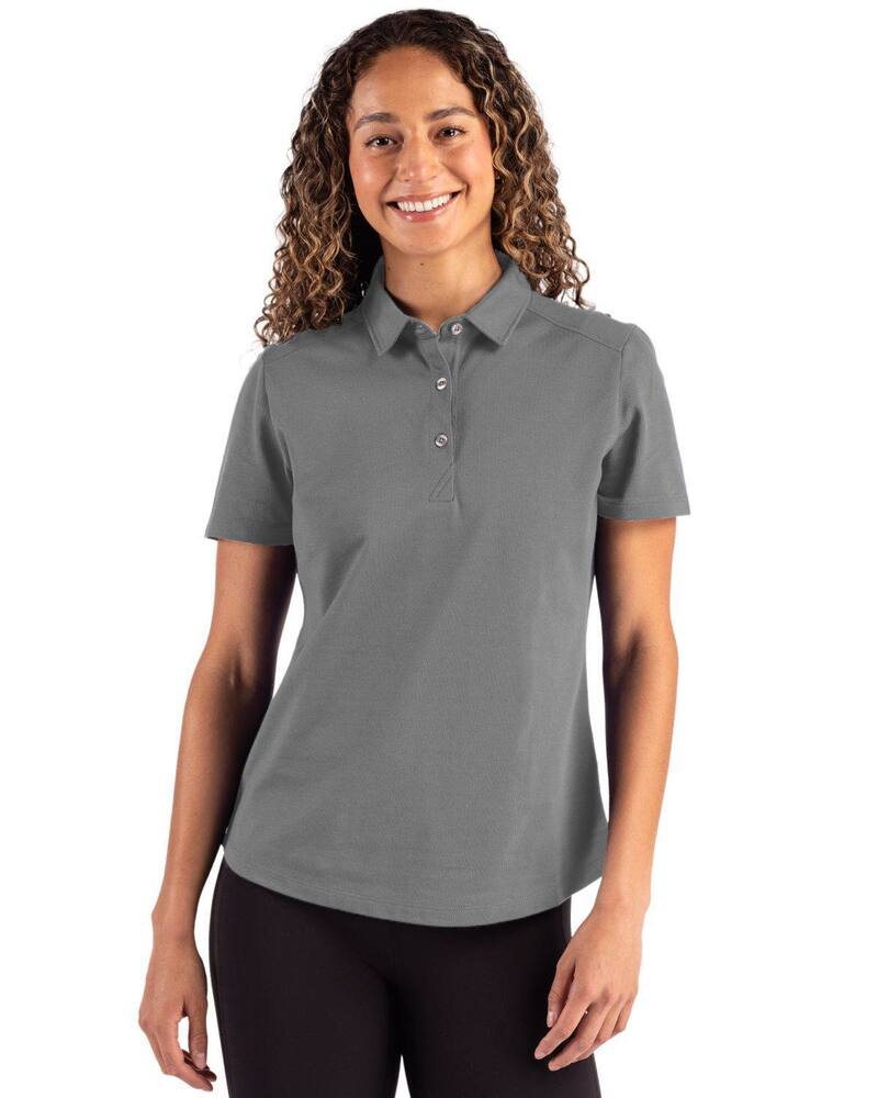 カッターアンドバック レディース トップス Tシャツ ポロシャツ Cutter & Buck Advantage Refresh Epiconfidence Recycled Womens Tri-Blend Pique Polo Elemental Grey グレー
