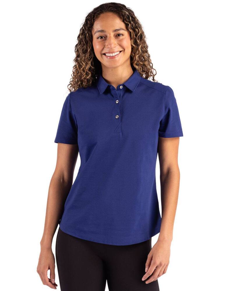 カッターアンドバック レディース トップス Tシャツ ポロシャツ Cutter & Buck Advantage Refresh Epiconfidence Recycled Womens Tri-Blend Pique Polo Tour Blue ブルー