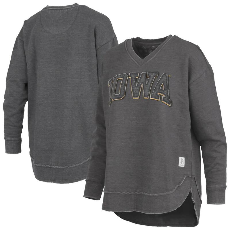 プレスボックス レディース トップス Tシャツ Vネック スウェット Women's Pressbox Black Iowa Hawkeyes Westin Poncho V-Neck Pullover Sweatshirt Iwa Black ブラック