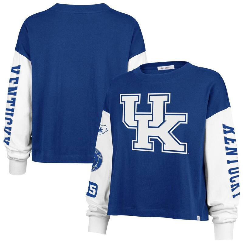 フォーティセブンブランド レディース トップス Tシャツ 47 Brand Women 47 Royal Kentucky Wildcatsydney Long Sleeve T-Shirt Ken Blue ブルー