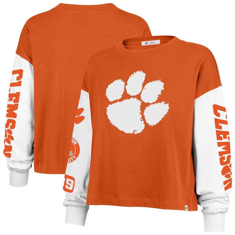 フォーティセブンブランド レディース トップス Tシャツ 47 Brand Women 47 Orange Clemson Tigersydney Long Sleeve T-Shirt Clm Orange オレンジ