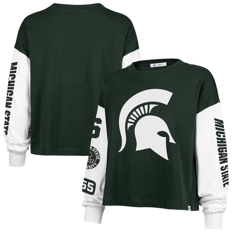 フォーティセブンブランド レディース トップス Tシャツ 47 Brand Women's '47 Green Michigan State Spartansydney Long Sleeve T-Shirt Msu Green グリーン