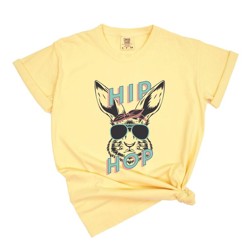 Simply Sage Market レディース トップス ティーシャツ Simply Sage Market Green Hip Hop Bunny Garment Dyed Tee Butter 緑であること Tシャツ・カットソー-トップス