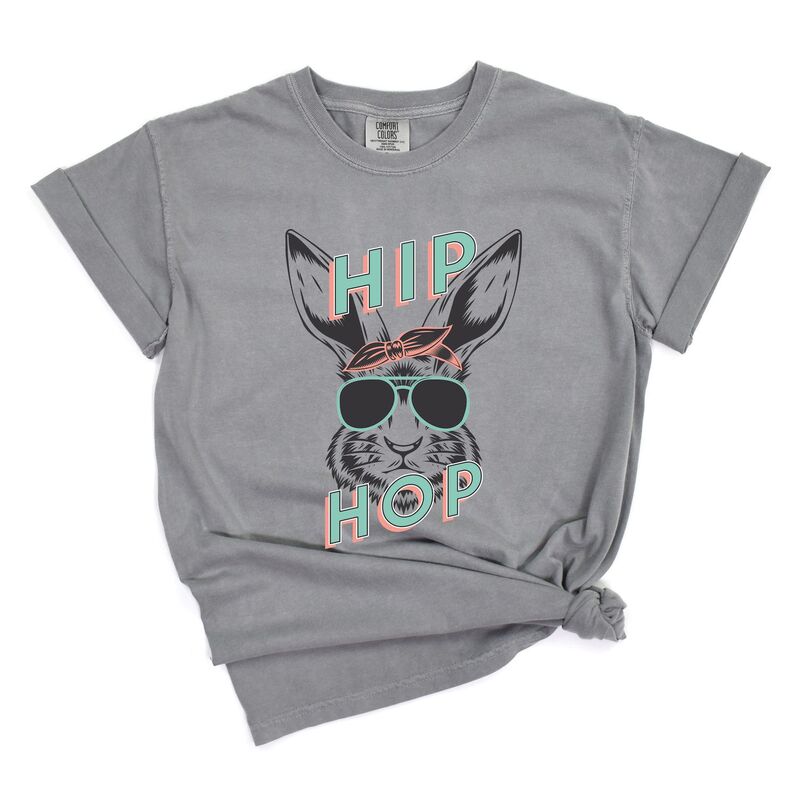 Simply Sage Market レディース トップス ティーシャツ Simply Sage Market Green Hip Hop Bunny Garment Dyed Tee Grey 薄墨色 レディースファッション-トップス-Tシャツ・カットソー