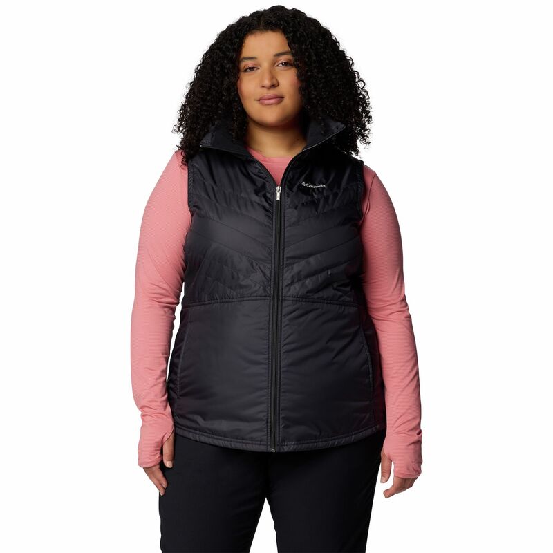 コロンビア レディース アウター ジャケット・ブルゾン プラスサイズ ベスト Plusize Columbia Mix It Around Vest III Black ブラック｜ReVida 店
