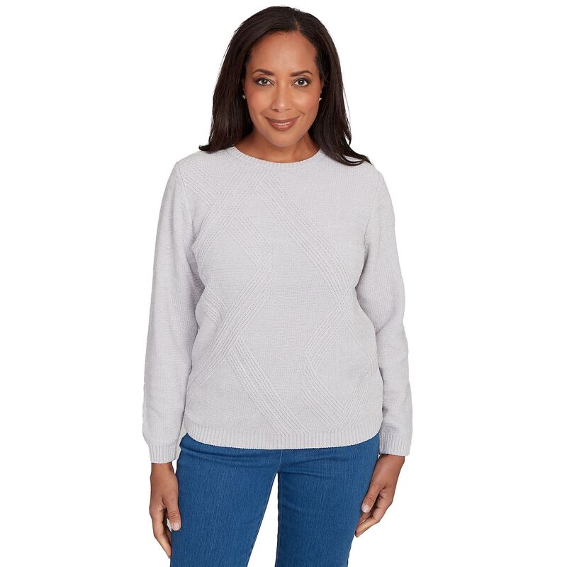 アルフレッド ダナー レディース アウター ニット・セーター プチ Petite Alfredunner Cable Chenille Pullover Sweater Gray グレー 14,785円