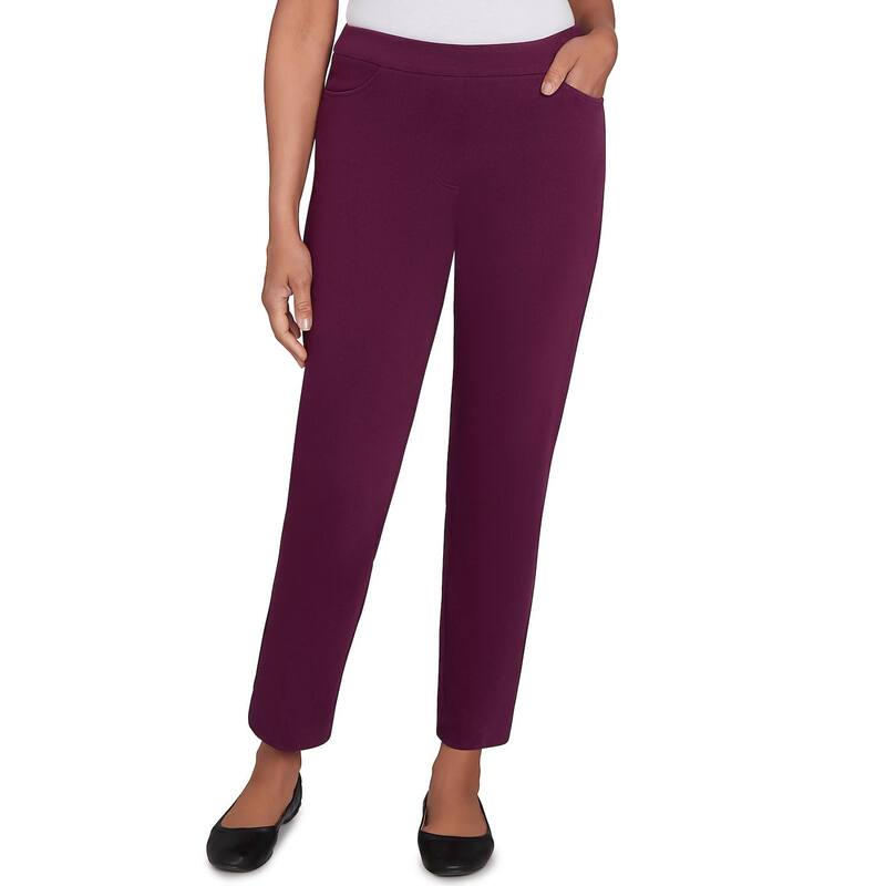アルフレッド ダナー レディース ボトムス カジュアルパンツ プチ Petite Alfredunner Fitted Twill Medium Length Pants Plum プラム 8,986円