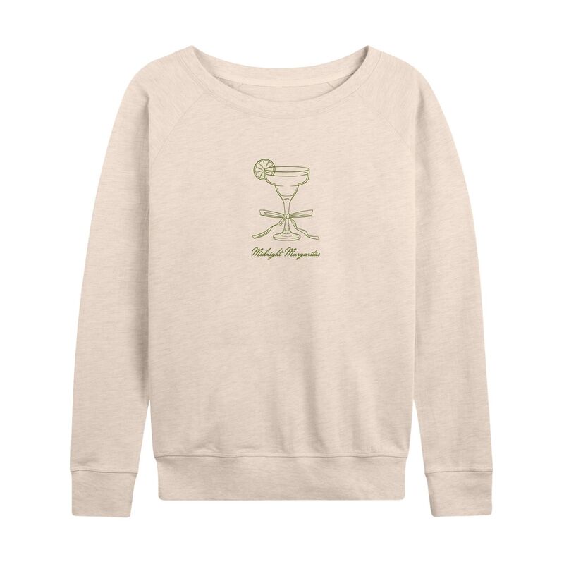 アニメキャラクター レディース トップス Tシャツ パイル Licensed Character Women's Midnight Margaritas French Terry Long Sleeve Tee Beige ベージュ