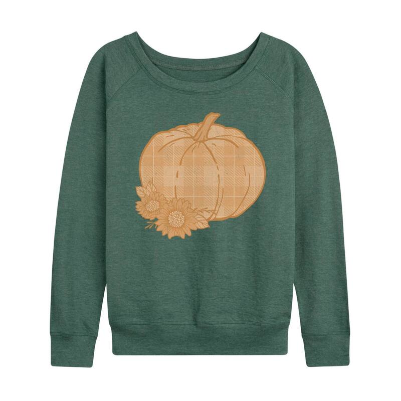 アニメキャラクター レディース トップス Tシャツ パイル Licensed Character Women's Plaid Pumpkin French Terry Long Sleeve Tee Heather Juniper ヘザー 9,975円