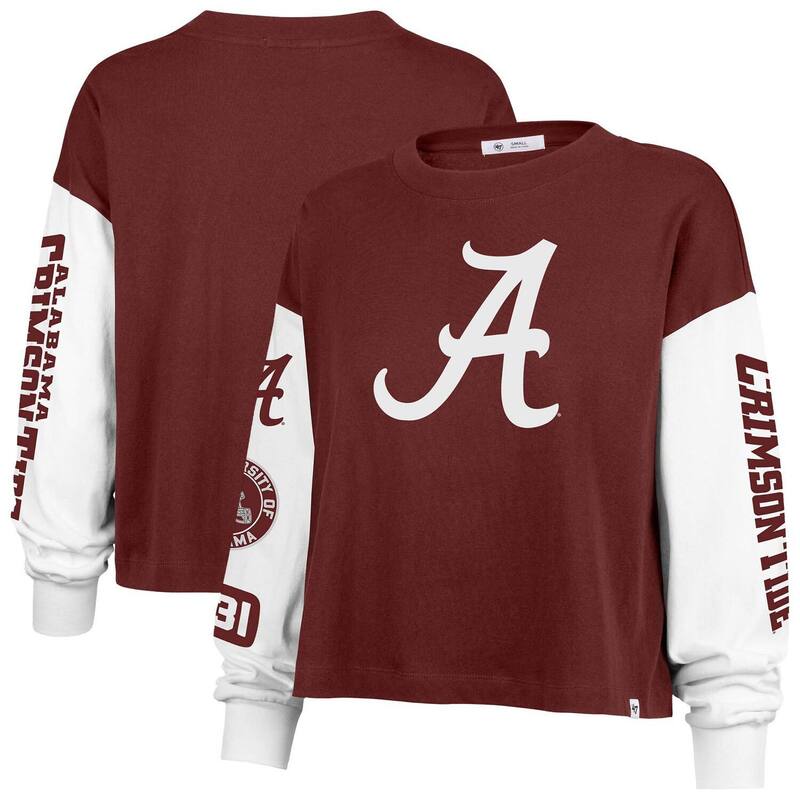 フォーティセブンブランド レディース トップス Tシャツ 47 Brand Women 47 Crimson Alabama Crimson Tide Sydney Long Sleeve T-Shirt Ala Red レッド