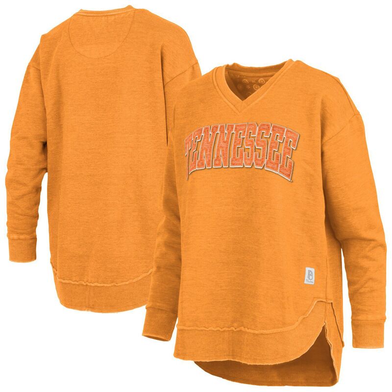 プレスボックス レディース トップス Tシャツ Vネック スウェット Women's Pressbox Tennessee Orange Tennessee Volunteers Westin Poncho V-Neck Pullover Sweatshirten Orange オレンジ