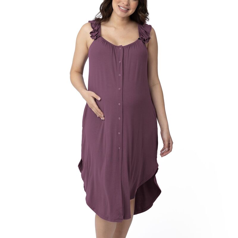 キンドリッド ブレイブリー レディース アンダーウェア ナイトウェア フリル Womens Kindred Bravely Ruffle Strap Labor andelivery Gown Purple パープル