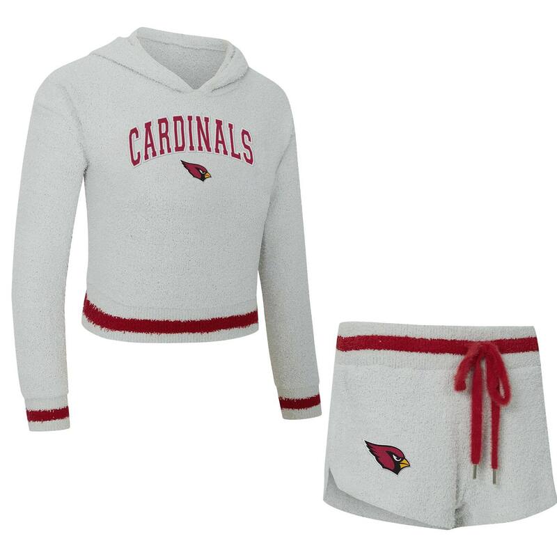 アンブランデッド レディース アンダーウェア ナイトウェア ショートパンツ パーカー Unbranded Women's Conceptsport Gray Arizona Cardinals Whitley Long Sleeve Hoodie Top & Shortset Acr Grey グレー