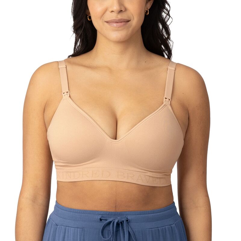 キンドリッド ブレイブリー レディース アンダーウェア ブラジャー マタニティ Women's Kindred Bravely Signature Sublime Contour Maternity & Nursing Plunge Bra Beige Khaki カーキ 15,385円