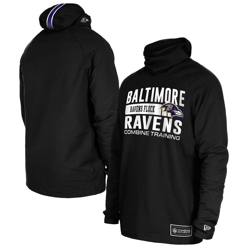 ニューエラ メンズ トップス Tシャツ パーカー Men's New Era Black Baltimore Ravens Functional Fandom Balaclava Helmet Stripe Tri-Blend Hoodie Rav Black ブラック｜ReVida 店