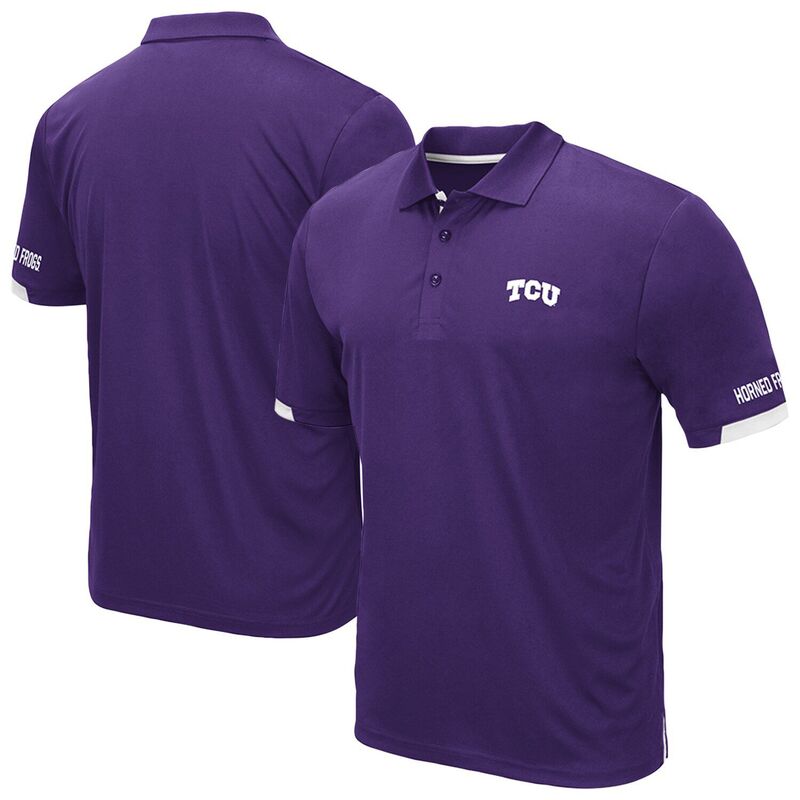 コロシアム メンズ トップス Tシャツ ポロシャツ Men's Colosseum Purple TCU Horned Frogsantry Polo Tcu Purple パープル