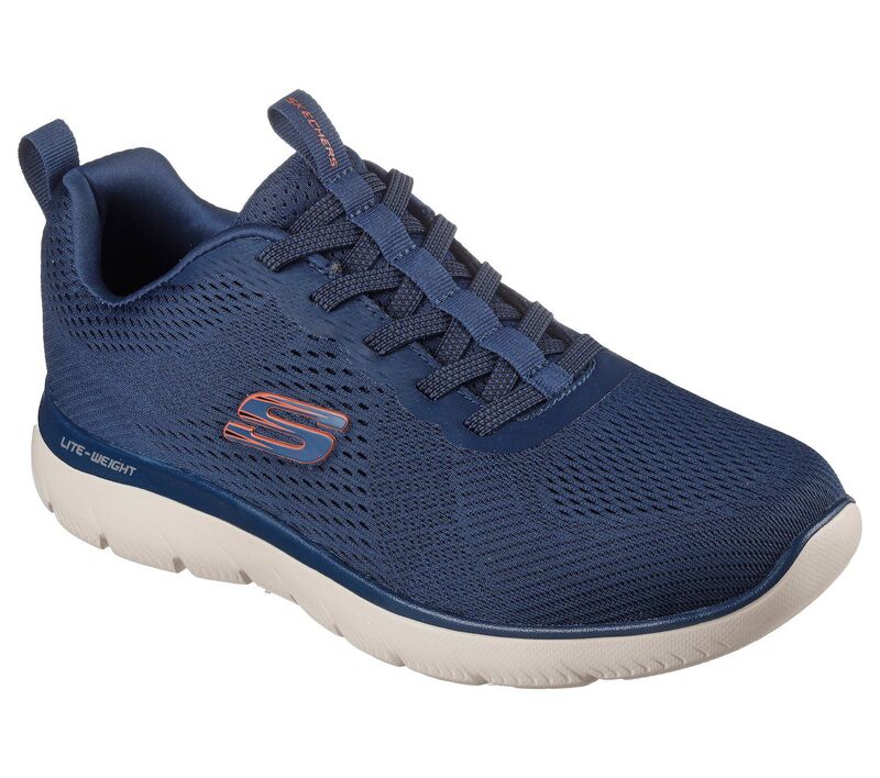 スケッチャーズ メンズ シューズ スニーカー Skechersummits Eckler Men\u0027sneakers Navy Orange 米国海軍