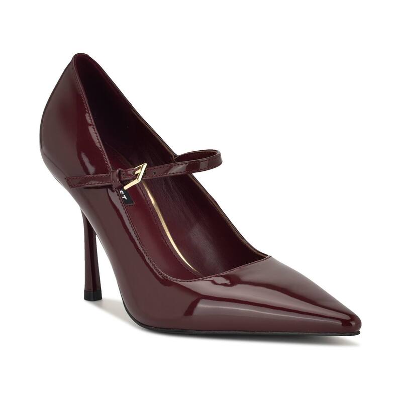 ナインウェスト レディース シューズ パンプス ヒール Nine West Jinnie Women's Pointy Toe Stiletto Heel Dress Pumps Dark Red Patent レッド