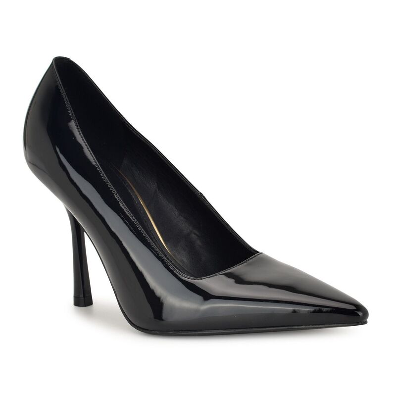 ナインウェスト レディース シューズ パンプス Nine West Jamiey Women's Pointed Toe Slip-On Dress Pumps Black Patent ブラック