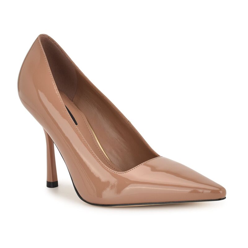 ナインウェスト レディース シューズ パンプス Nine West Jamiey Women's Pointed Toe Slip-On Dress Pumps Medium Natural Patent