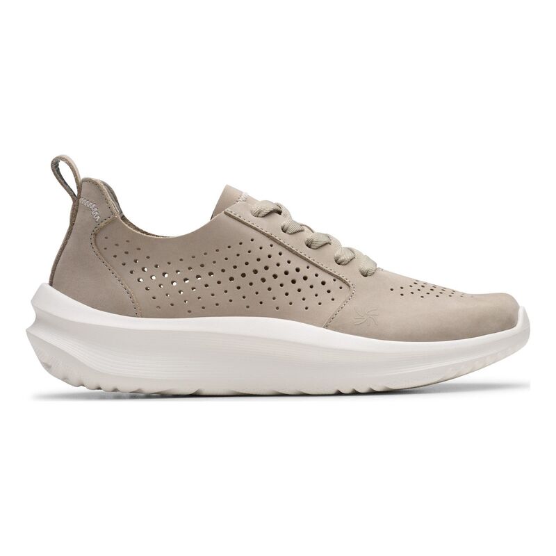 クラークス レディース シューズ スニーカー レース Clarks Cloudsteppersolevana Women Lace-Up Casual Shoes Pale Greenubuck グリーン