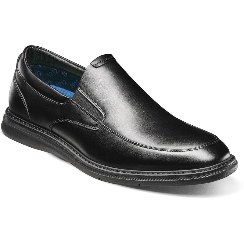ノンブッシュ メンズ シューズ スリッポン・ローファー Nunn Bush Chase Work Men's Moc Toe Slip-On Shoes Black ブラック｜ReVida 店 14,785円