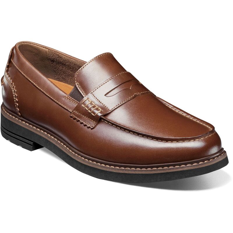 ノンブッシュ メンズ シューズ スリッポン・ローファー Nunn Bush Odin II Men's Moc Toe Penny Loafers Cognac|ReVida 店