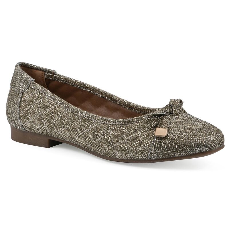 ホワイトマウンテン レディース シューズ サンダル White Mountain Bocah Women's Ballet Flatslip-On Round Toe Flats Gold Glitter Fabric ゴールド