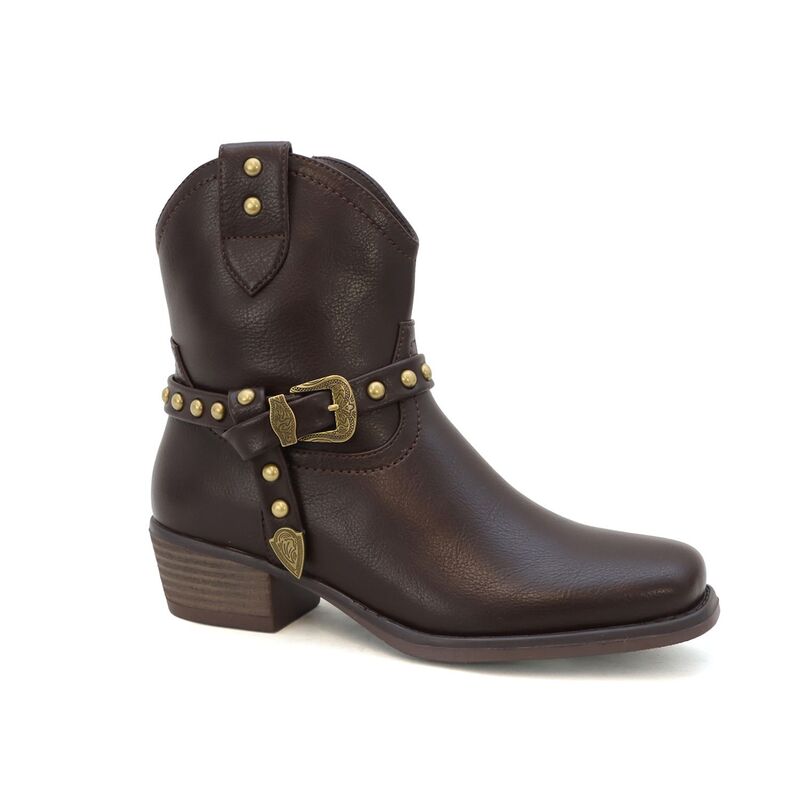 ヨキ レディース シューズ ブーツ・レインブーツ アンクル Yoki Krizel-06 Women's Ankle Buckle Booties Brown ブラウン