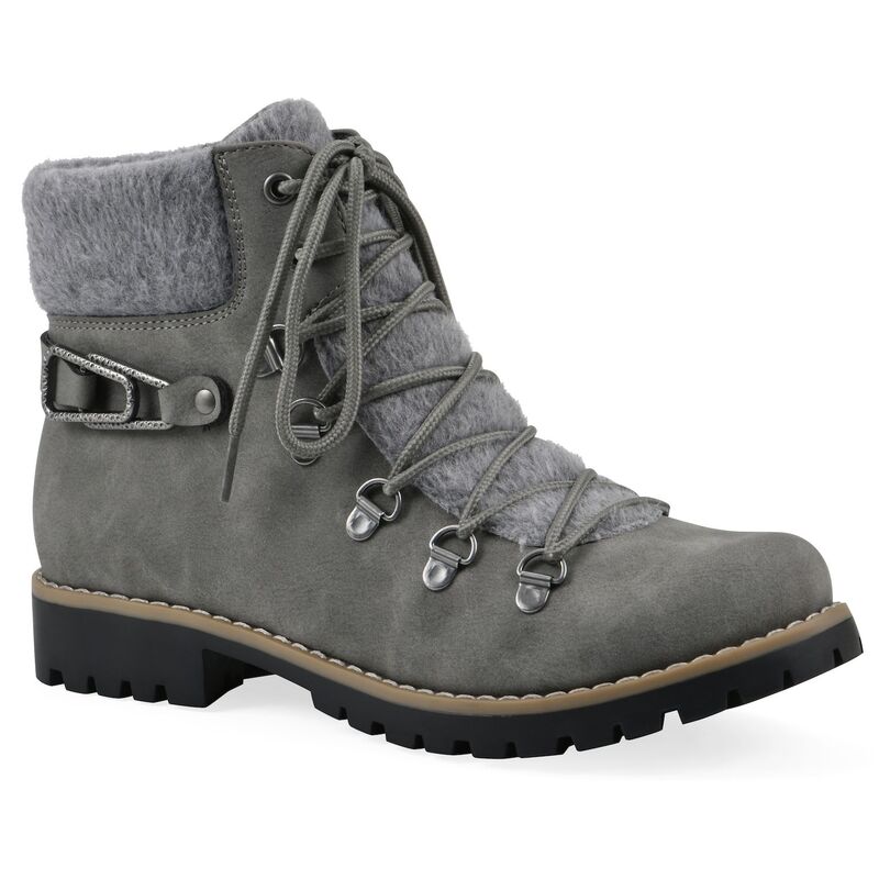 クリフバイホワイトマウンテン レディース シューズ ブーツ・レインブーツ アンクル レース Cliffs By White Mountain Pioneer Women's Lace-Up Ankle Boots Gray Nubuck グレー