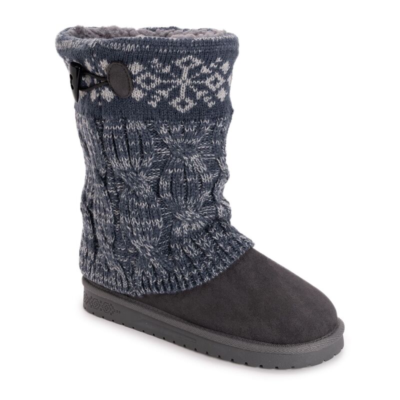 ムクルクス レディース シューズ ブーツ・レインブーツ 編み物 MUK LUKS Cheryl Women\u0027s Knit Winter Boots Gray 薄墨色