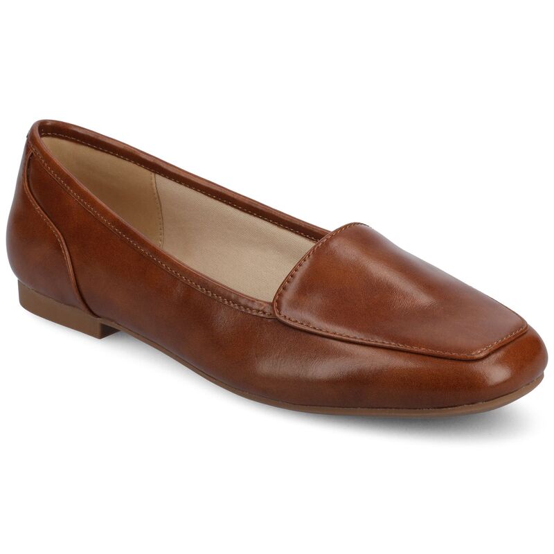 渡航 レディース シューズ サンダル Journee Noelia Women\u0027square Toe Ballet Flats In Regular \u0026 Wide Width Cognac