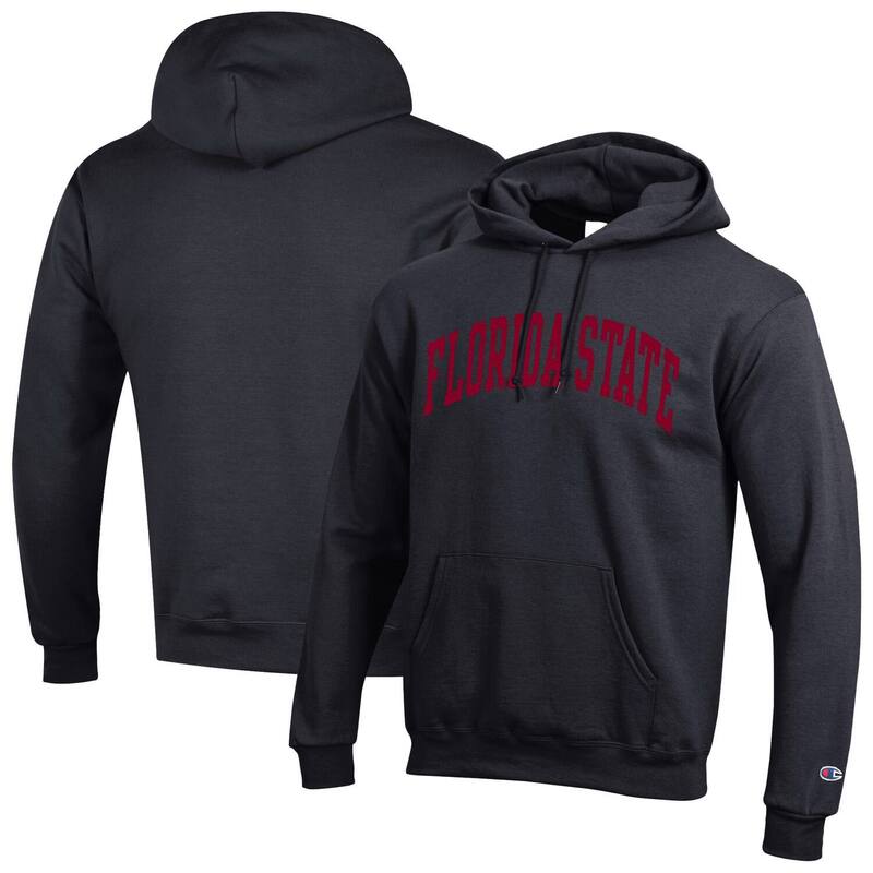 チャンピオン メンズ トップス Tシャツ フリース パーカー Men's Champion Black Florida State Seminoles Basic Arch Fleece Pullover Hoodie Fsu Black ブラック｜ReVida 店