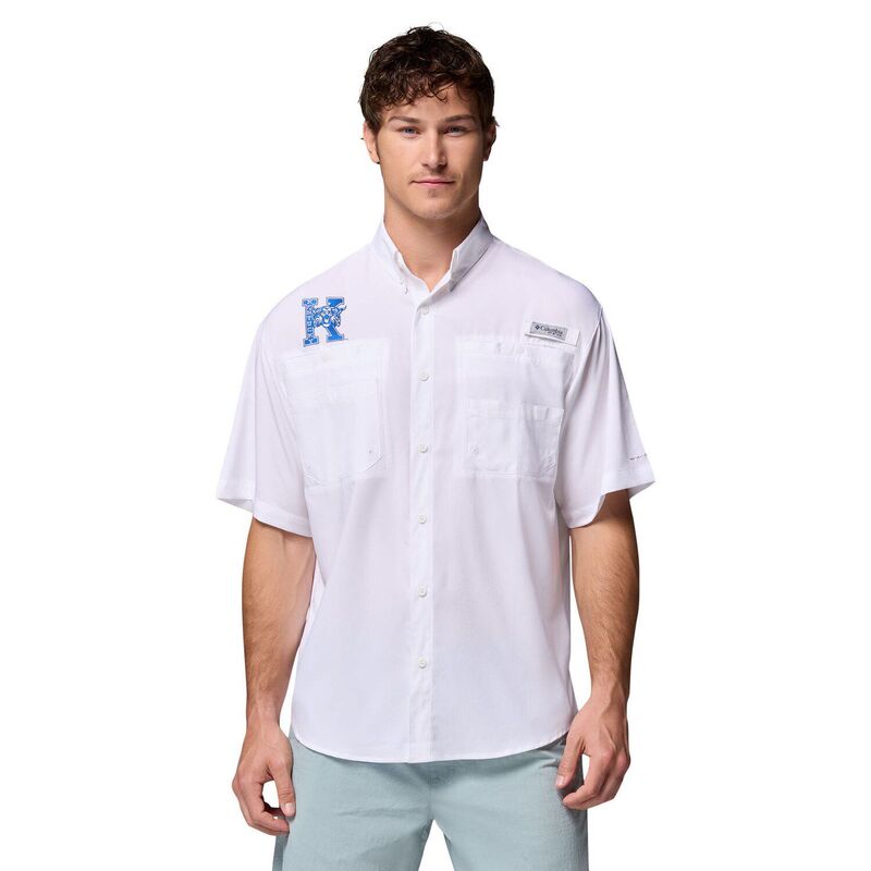 コロンビア メンズ トップス Tシャツ ダウン Men's Columbia White Kentucky Wildcats Tamiami Omni-Shade Button-Down Shirt Ken White ホワイト