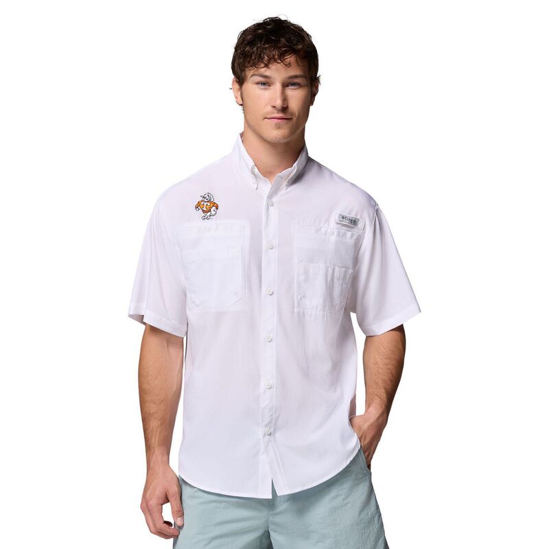 コロンビア メンズ トップス Tシャツ ダウン Men's Columbia Whitennessee Volunteers Tamiami Omni-Shade Button-Down Shirten White ホワイト｜ReVida 店